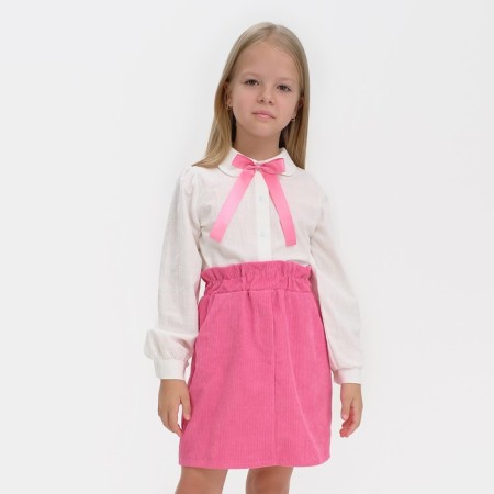 Children's shirt KAFTAN, size 34 (122-128 cm), white color