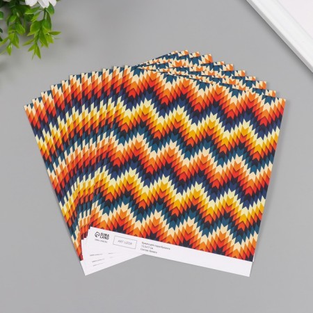 Scrapbooking "Zigzag" density 180 grams set 10 pcs 15.5x17 cm-1