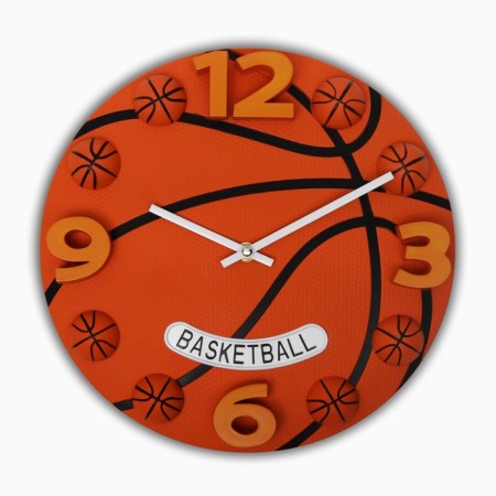 Children's wall clock "Basketball", discrete move, D-30 cm