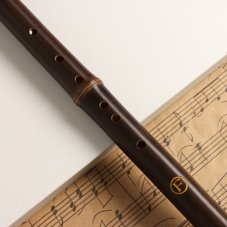 Flute Music Life 52 cm, with patterns, tonality f, bamboo, collapsible-1