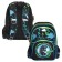 School backpack 38 x 27 x 17, ergonomic back, Devente Attomex Basic, T-Rex Dino, Black 7033443