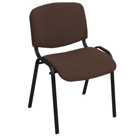 Stool "iso" the frame is black, the upholstery is brown fabric