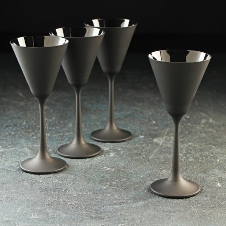 A set of glasses "Pordline", 90 ml, 4 pcs, black color