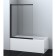 Bath curtain Azario Boston 143, 80x140 cm, sliding, black matte profile