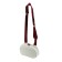 Female bag, artificial leather, white/red 21x7x14 cm