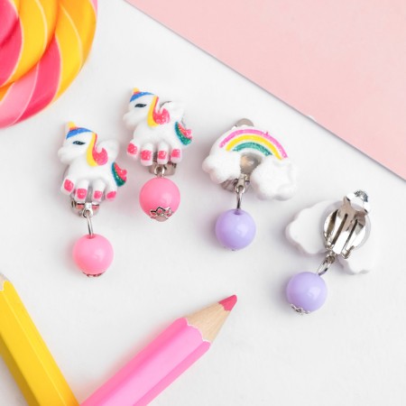 Clips children's “chosen” unicorns and rainbow, mix shape, mix color-1