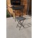 Folding stool "Lounge Light", 300 × 300 × 450 mm, DPP gray / frame metal black matte