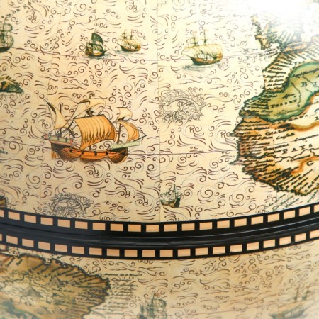 Globe bar decorative "Captain Map" 38x33x48 cm-9