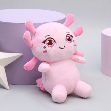 Soft toy "axolotl", pink color-3