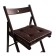A pillow for a chair 38x38 cm, h 5 cm, brown color, velor, foam rubber, kant