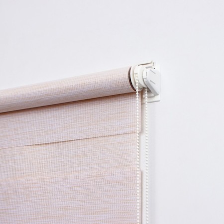 Rolled curtain "Wooden", premium Blackout, 61 × 160 cm, 3 fastening options, white color-2