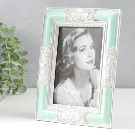 Photo frame Polystone 10x15 cm "Vitivatis pattern" Blue 21x16 cm-1