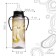 A bottle for feeding “M&B”, classic throat, with handles, 250 ml., 0 months, gold collection