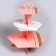 Cake stand, three -tier, pink color