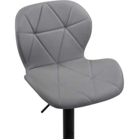 Baric stool Trio metal/eco -leather, black/gray 48x52x86 cm-4