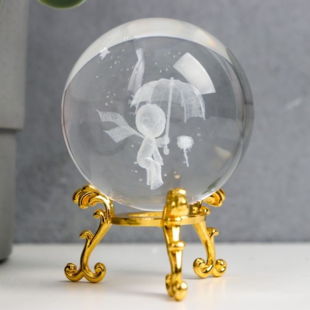 Souvenir glass "Little Prince" d = 6 cm openwork stand 8.5x6x6 cm