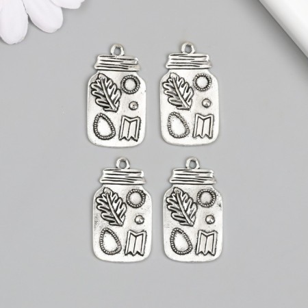 Decor for creativity Metal "Jars with miracles" 3.5x2 cm-2