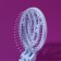 The comb is massage, folding, with a mirror, 9.5 × 5.5 cm, blue color