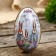 Casket Metal Egg "Family Rabbits" 11x6.5x7 cm