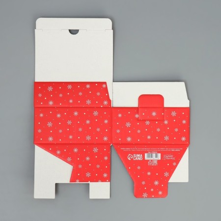 Folding box "New Year's bear", 15 x 15 x 7 cm, New Year-6