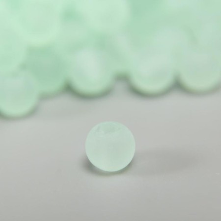 Set of matte beads "Astra" 6 mm, 20 g, mint-1