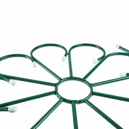 Decorative fence, 75 × 305 cm, 5 sections, metal, green, "chamomile"-8