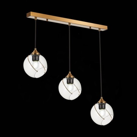 Suspended EVOLUCE lamp. Sle103103-03. Satturo. 3x60 watts, E27, 65.5x15 cm, golden color-6
