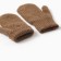 Baby mittens made of Mongolian wool, brown color, river 10