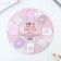 A set of magnetic bookmarks 8 pcs on a round substrate "Tenderness"