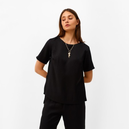 Women's costume (T -shirt, trousers) minku: enjoy color black, size 42-4