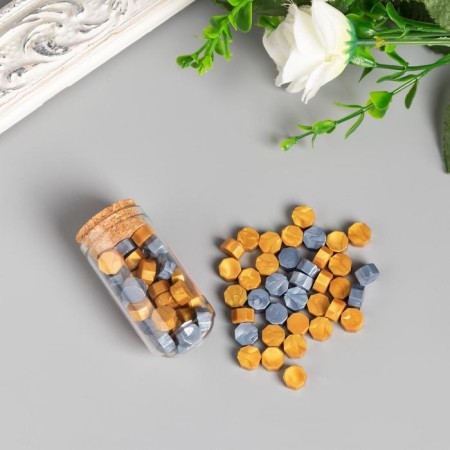 Surgut in granules in the jar "octagonal" gold and silver 15 g 6x3x3 cm-1