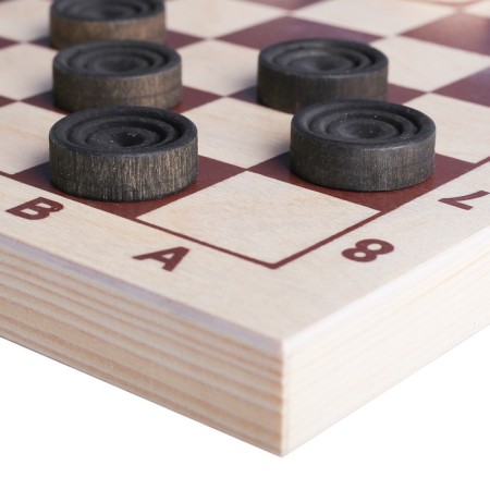 Checkers "Classic", 40 pcs, d-2.7 cm, field 30 x 30 cm-2