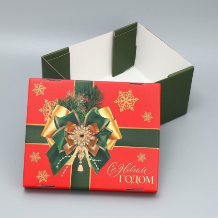 Box a gift New Year's folding "Luxurious New Year", 31.2 x 25.6 x 16.1 cm, New Year-3