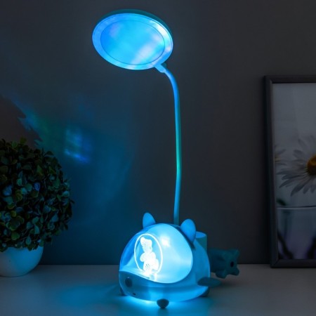 Board Lamp "Cute Bear" LED 3.5W USB AKB Blue 12x15x32 cm Risalux-3