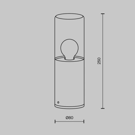 Landscape lamp Outdoor O432FL-01GF, 1x60W, 8x8x25 cm, E27, graphite color-6
