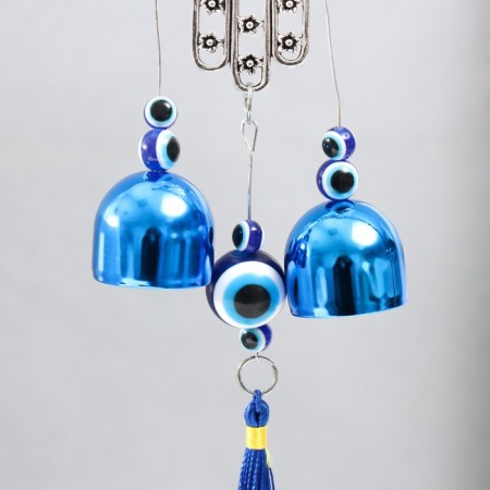 Wind Music Metal "Fatima Hand" from the evil eye with a brush 2 bell 23 cm-2