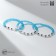 Bracelets "Demetrons" beads, 3 pcs., Best Friends Forever, white blue color