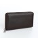 Men's purse-clate on a zipper, a department for bills, maps, coins, brown color