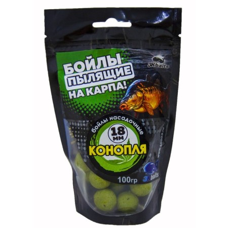 Boil "on carp!" "Hemp", dusting, Lock bag d = 14 mm, 100 g