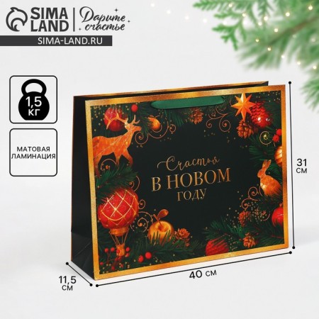 Laminated horizontal "Miracle" package, l 40 x 31 x 11.5 cm, new year