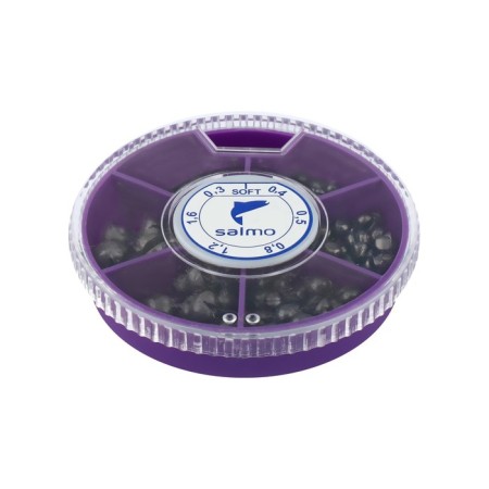 Sinker Salmo fraction Soft, set No. 3, 6 sections, 0.3-1.6 g, 100 g-3