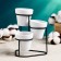 Set of Kashpo "Trio" white, on a stand, 15x11cm