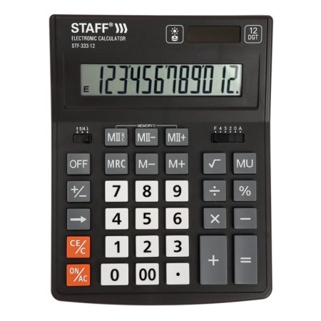 Calculator desktop 12 categories Staff Plus STF-333, double power