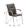 Samba eco -leather chair black, chrome paint