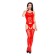 Erotic linen, overalls with a pattern, mesh, size OS, red