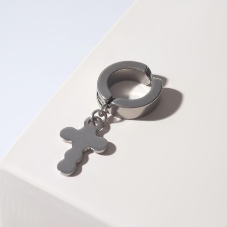 Mono-serg "cross" rounded, silver color-1