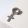 Mono-serg "cross" rounded, silver color