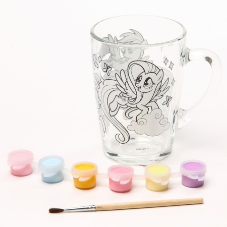 Glass mug painting, 300 ml "Great Day", My Little Pony-1