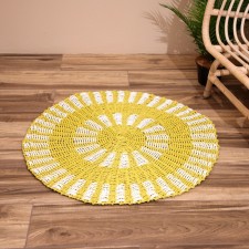Wicker rug round 80 cm