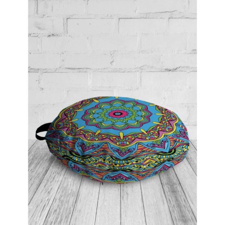 Pillow Siddle "Rainbow Flower", decorative, d = 52 cm-1